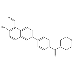 2-Hydroxy-6-[4-(4-morpholinylcarbonyl)phenyl]-1-naphthalenecarboxaldehyde结构式