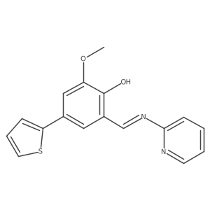 2-Methoxy-6-[(2-pyridinylimino)methyl]-4-(2-thienyl)phenol结构式