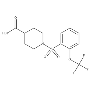 1-[2-(Trifluoromethoxy)benzenesulfonyl]piperidine-4-carboxamide结构式