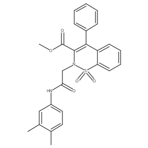 methyl 2-{2-[(3,4-dimethylphenyl)amino]-2-oxoethyl}-4-phenyl-2H-1,2-benzothiazine-3-carboxylate 1,1-dioxide Structure