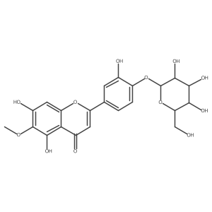 2-[4-(I(2)-D-Glucopyranosyloxy)-3-hydroxyphenyl]-5,7-dihydroxy-6-methoxy-4H-1-benzopyran-4-one Structure