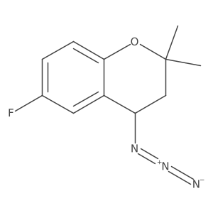 (4R)-2,2-Dimethyl-4beta-azido-6-fluoro-3,4-dihydro-2H-1-benzopyran Structure