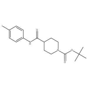1,1-Dimethylethyl 4-[[(4-iodophenyl)amino]carbonyl]-1-piperidinecarboxylate结构式