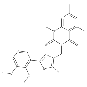 3-[[2-(2,3-Dimethoxyphenyl)-5-methyl-4-oxazolyl]methyl]-1,5,7-trimethylpyrido[2,3-d]pyrimidine-2,4(1H,3H)-dione Structure