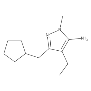 3-(cyclopentylmethyl)-4-ethyl-1-methyl-1H-pyrazol-5-amine Structure