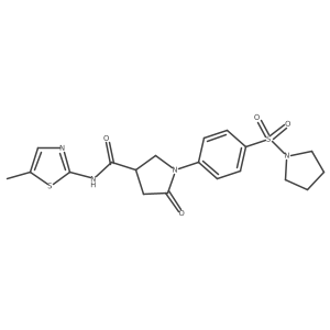 N-(5-methyl-1,3-thiazol-2-yl)-5-oxo-1-[4-(pyrrolidin-1-ylsulfonyl)phenyl]pyrrolidine-3-carboxamide Structure