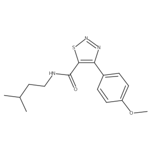 4-(4-methoxyphenyl)-N-(3-methylbutyl)-1,2,3-thiadiazole-5-carboxamide结构式