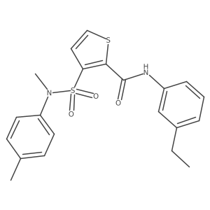 N-(3-ethylphenyl)-3-[methyl(4-methylphenyl)sulfamoyl]thiophene-2-carboxamide结构式