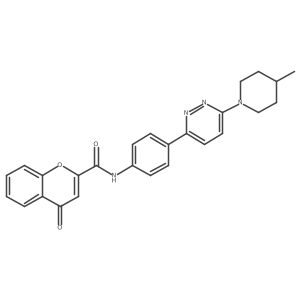 N-(4-(6-(4-methylpiperidin-1-yl)pyridazin-3-yl)phenyl)-4-oxo-4H-chromene-2-carboxamide Structure