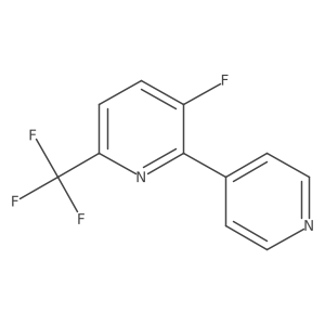 3-Fluoro-2-(pyridin-4-yl)-6-(trifluoromethyl)pyridine结构式