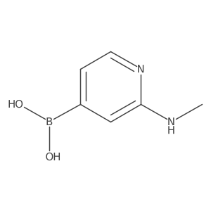 (2-(Methylamino)pyridin-4-yl)boronic acid结构式