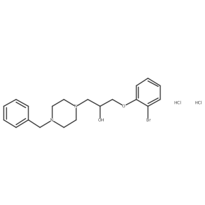 1-(4-Benzylpiperazin-1-yl)-3-(2-bromophenoxy)propan-2-ol dihydrochloride结构式