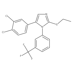 5-(3,4-dichlorophenyl)-2-(ethylthio)-1-(3-(trifluoromethyl)phenyl)-1H-imidazole结构式