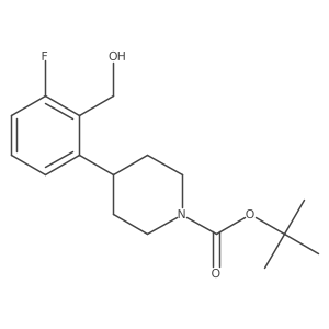 Tert-butyl 4-(3-fluoro-2-(hydroxymethyl)phenyl)piperidine-1-carboxylate结构式