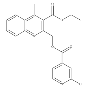 Ethyl 2-[(2-chloropyridine-4-carbonyloxy)methyl]-4-methylquinoline-3-carboxylate结构式
