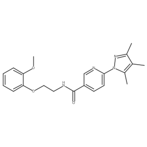 N-[2-(2-methoxyphenoxy)ethyl]-6-(3,4,5-trimethyl-1H-pyrazol-1-yl)pyridine-3-carboxamide结构式