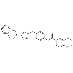 1-{[4-(3,4-dimethoxybenzamido)phenyl]methyl}-N-(2-methylphenyl)-1H-imidazole-4-carboxamide Structure