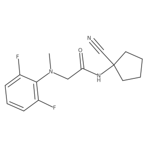 N-(1-cyanocyclopentyl)-2-[(2,6-difluorophenyl)(methyl)amino]acetamide结构式