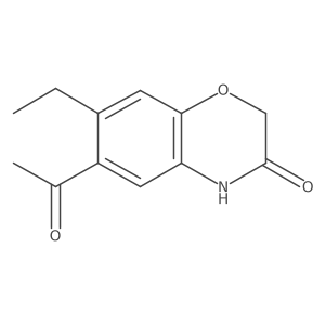 6-acetyl-7-ethyl-4H-benzo[1,4]oxazin-3-one结构式