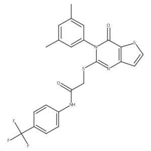 2-{[3-(3,5-dimethylphenyl)-4-oxo-3,4-dihydrothieno[3,2-d]pyrimidin-2-yl]sulfanyl}-N-[4-(trifluoromethyl)phenyl]acetamide结构式