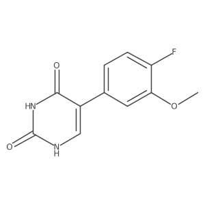 (2,4)-Dihydroxy-5-(4-fluoro-3-methoxyphenyl)pyrimidine Structure