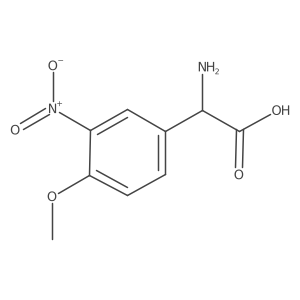 2-Amino-2-(4-methoxy-3-nitrophenyl)acetic acid结构式