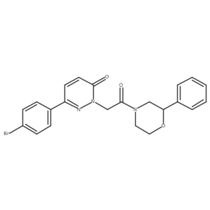 6-(4-bromophenyl)-2-[2-oxo-2-(2-phenylmorpholino)ethyl]-3(2H)-pyridazinone Structure