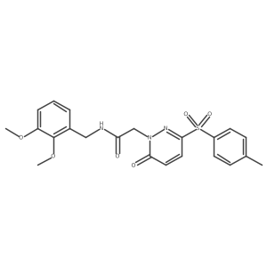 N-(2,3-dimethoxybenzyl)-2-(6-oxo-3-tosylpyridazin-1(6H)-yl)acetamide结构式