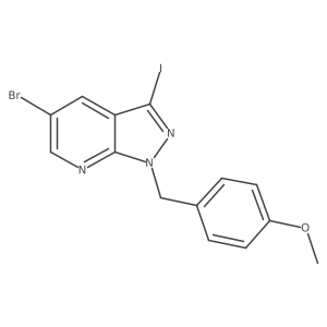 5-bromo-3-iodo-1-(4-methoxybenzyl)-1H-pyrazolo[3,4-b]pyridine Structure
