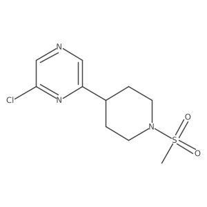 2-Chloro-6-(1-(methylsulfonyl)piperidin-4-yl)pyrazine结构式
