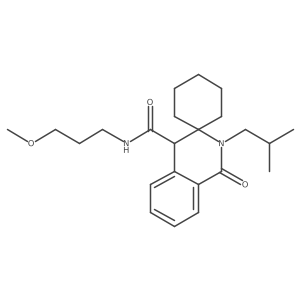 2'-isobutyl-{N}-(3-methoxypropyl)-1'-oxo-1',4'-dihydro-2'{H}-spiro[cyclohexane-1,3'-isoquinoline]-4'-carboxamide结构式