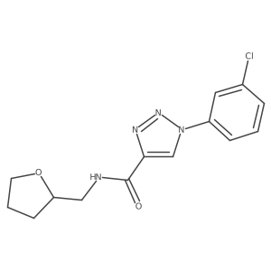 1-(3-chlorophenyl)-N-(tetrahydrofuran-2-ylmethyl)-1H-1,2,3-triazole-4-carboxamide Structure