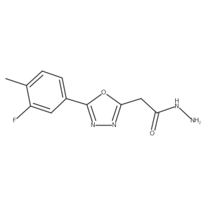 2-[5-(3-Fluoro-4-methylphenyl)-1,3,4-oxadiazol-2-yl]acetohydrazide Structure