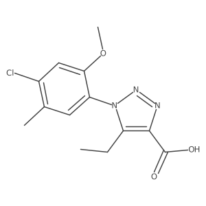 1-(4-chloro-2-methoxy-5-methylphenyl)-5-ethyl-1H-1,2,3-triazole-4-carboxylic acid结构式