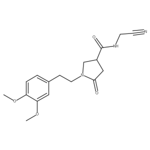 N-(cyanomethyl)-1-[2-(3,4-dimethoxyphenyl)ethyl]-5-oxopyrrolidine-3-carboxamide Structure