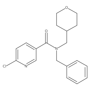 N-benzyl-6-chloro-N-[(oxan-4-yl)methyl]pyridine-3-carboxamide结构式