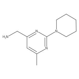 (6-Methyl-2-(piperidin-1-yl)pyrimidin-4-yl)methanamine结构式