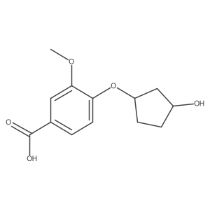4-[(3-Hydroxycyclopentyl)oxy]-3-methoxybenzoic acid结构式