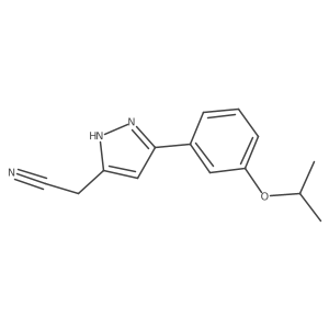 2-(5-(3-Isopropoxyphenyl)-1H-pyrazol-3-yl)acetonitrile结构式
