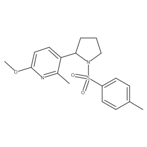 6-Methoxy-2-methyl-3-(1-tosylpyrrolidin-2-yl)pyridine结构式