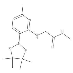 N-methyl-2-[[6-methyl-3-(4,4,5,5-tetramethyl-1,3,2-dioxaborolan-2-yl)pyridin-2-yl]amino]acetamide结构式