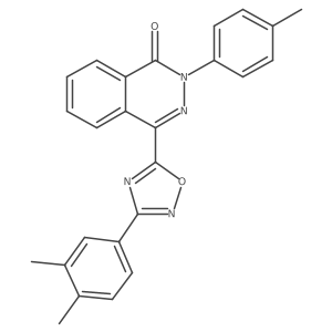 4-(3-(3,4-dimethylphenyl)-1,2,4-oxadiazol-5-yl)-2-(p-tolyl)phthalazin-1(2H)-one结构式