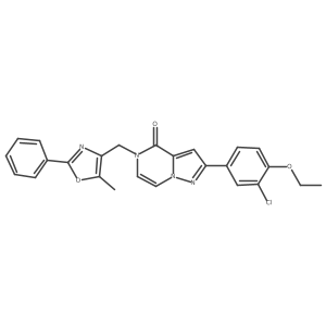 2-(3-chloro-4-ethoxyphenyl)-5-((5-methyl-2-phenyloxazol-4-yl)methyl)pyrazolo[1,5-a]pyrazin-4(5H)-one Structure