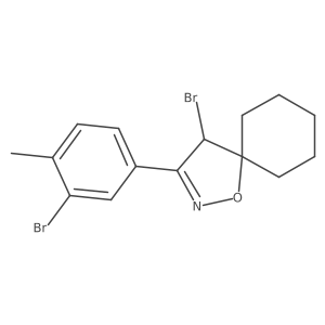 4-Bromo-3-(3-bromo-4-methylphenyl)-1-oxa-2-azaspiro[4.5]dec-2-ene Structure