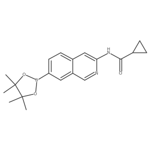 N-(7-(4,4,5,5-tetramethyl-1,3,2-dioxaborolan-2-yl)isoquinolin-3-yl)cyclopropanecarboxamide Structure