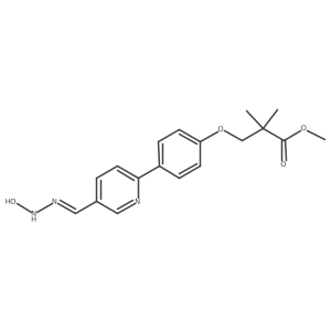 Methyl 2-[[4-[5-[(hydroxyamino)iminomethyl]-2-pyridinyl]phenoxy]methyl]-2-methylpropanoate结构式
