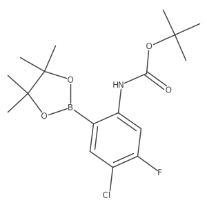 tert-butyl N-[4-chloro-5-fluoro-2-(4,4,5,5-tetramethyl-1,3,2-dioxaborolan-2-yl)phenyl]carbamate结构式