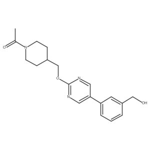 1-[4-[[[5-[3-(Hydroxymethyl)phenyl]-2-pyrimidinyl]oxy]methyl]-1-piperidinyl]ethanone结构式