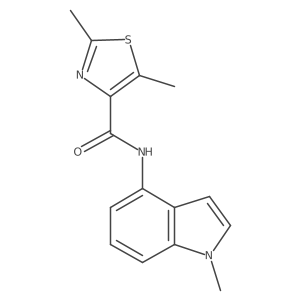2,5-dimethyl-N-(1-methyl-1H-indol-4-yl)-1,3-thiazole-4-carboxamide结构式