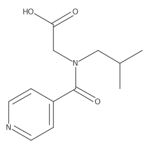 N-Isobutyl-N-isonicotinoylglycine结构式